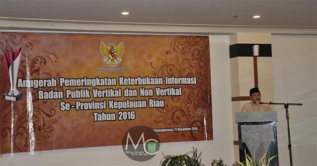 Peringkat Keterbukaan Informasi Pemprov Kepri Alami Penurunan